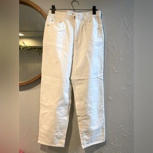 The Mood Jeans Woman High Waisted Wide Leg Relaxed fit White Denim Jeans